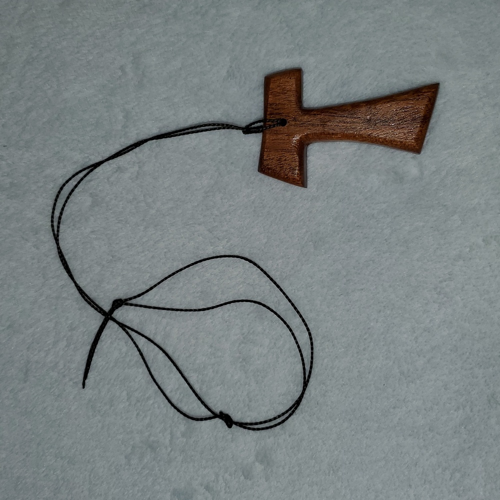 Tau Wooden Cross Pendant View 6